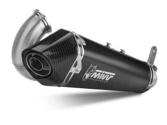 SILENCIEUX MIVV DELTA RACE ACIER NOIR CARBONE DUCATI STREETFIGHTER V2 2022-2024 