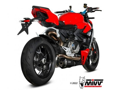 SILENCIEUX MIVV DELTA RACE ACIER NOIR CARBONE DUCATI STREETFIGHTER V2 2022-2024 