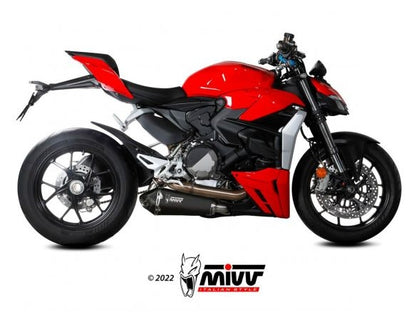 SILENCIEUX MIVV DELTA RACE ACIER NOIR CARBONE DUCATI STREETFIGHTER V2 2022-2024 