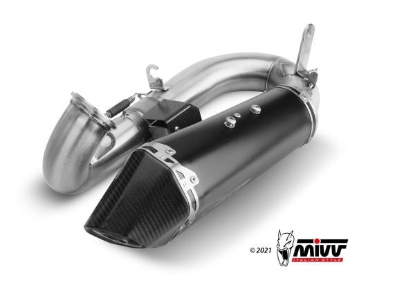 SILENCIEUX MIVV DELTA RACE ACIER NOIR CARBONE DUCATI STREETFIGHTER V2 2022-2024 