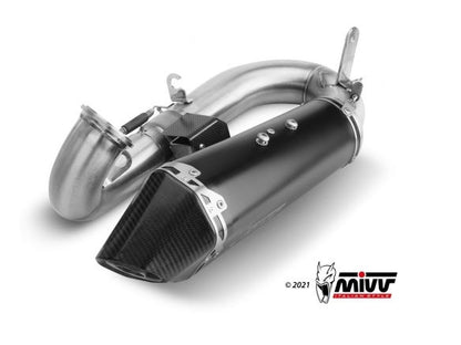 SILENCIEUX MIVV DELTA RACE ACIER NOIR CARBONE DUCATI STREETFIGHTER V2 2022-2024 