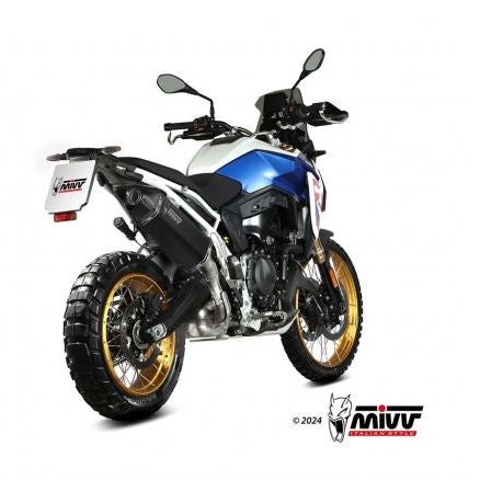 Silencieux d'échappement MIVV Speed ​​Edge en acier inoxydable noir pour BMW F 900 GS 2024