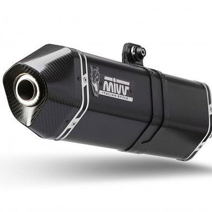 Silencieux d'échappement MIVV Speed ​​Edge en acier inoxydable noir pour BMW F 900 GS 2024