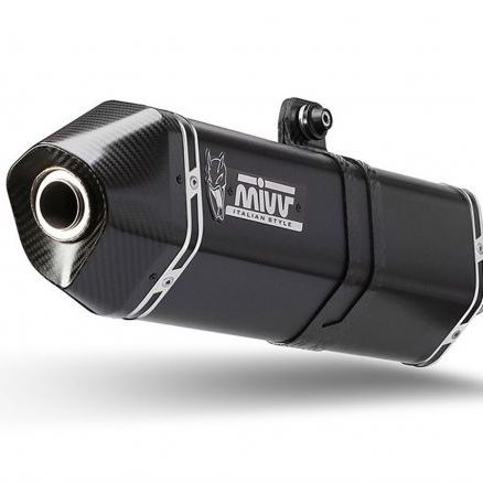 Silencieux d'échappement MIVV Speed ​​Edge en acier inoxydable noir pour BMW F 900 GS 2024