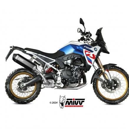 Silencieux d'échappement MIVV Speed ​​Edge en acier inoxydable noir pour BMW F 900 GS 2024