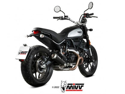 SILENCIEUX MIVV X-M1 ACIER NOIR DUCATI SCRAMBLER 800 ICON 2021-2022 NON HOMOLOGUÉ 