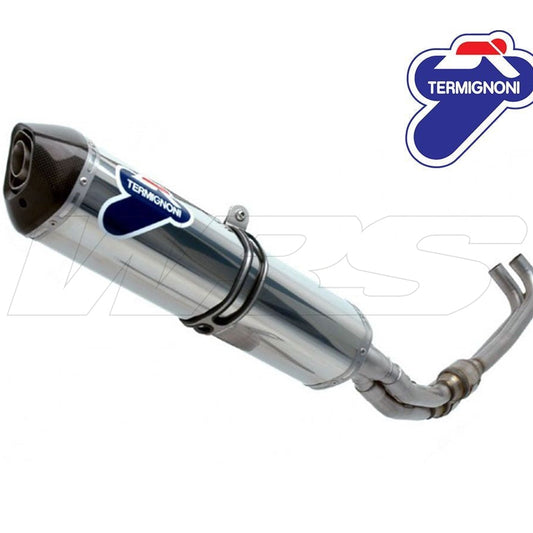 ECHAPPEMENT COMPLET TERMIGNONI ACIER TITANE YAMAHA TMAX 500 2001-2003/2008-11 CATALYSÉ