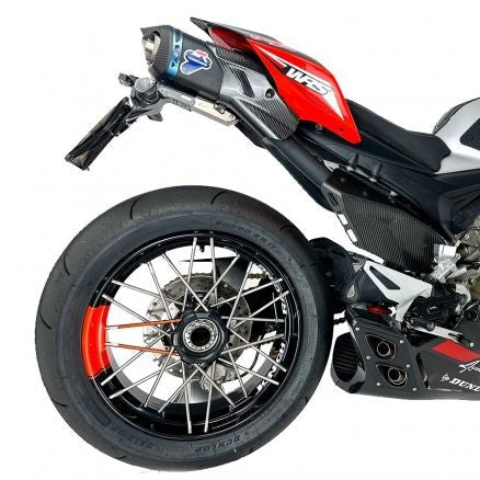 Pot d'échappement Termignoni + réservoir en carbone 4 sorties noir ED DUCATI STREETEFIGHTER V4 23-24 