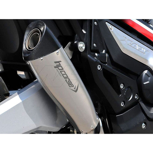 HPCORSE EVOXTREME ITLAAT SLIP-ON INOX GRIS RACING POUR HONDA XADV 750 2017&gt;