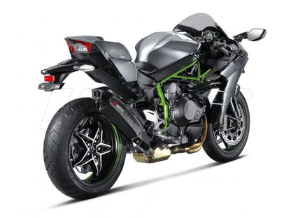 SILENCIEUX SLIP ON AKRAPOVIC FULL CARBONE KAWASAKI NINJA H2 / H2R 15-16 HOMOLOGUÉ 