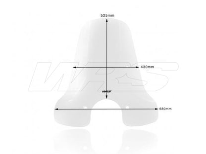 PARE-BRISE TOURING TRANSPARENT WRS PIAGGIO VESPA GTS 300 2014-2019 